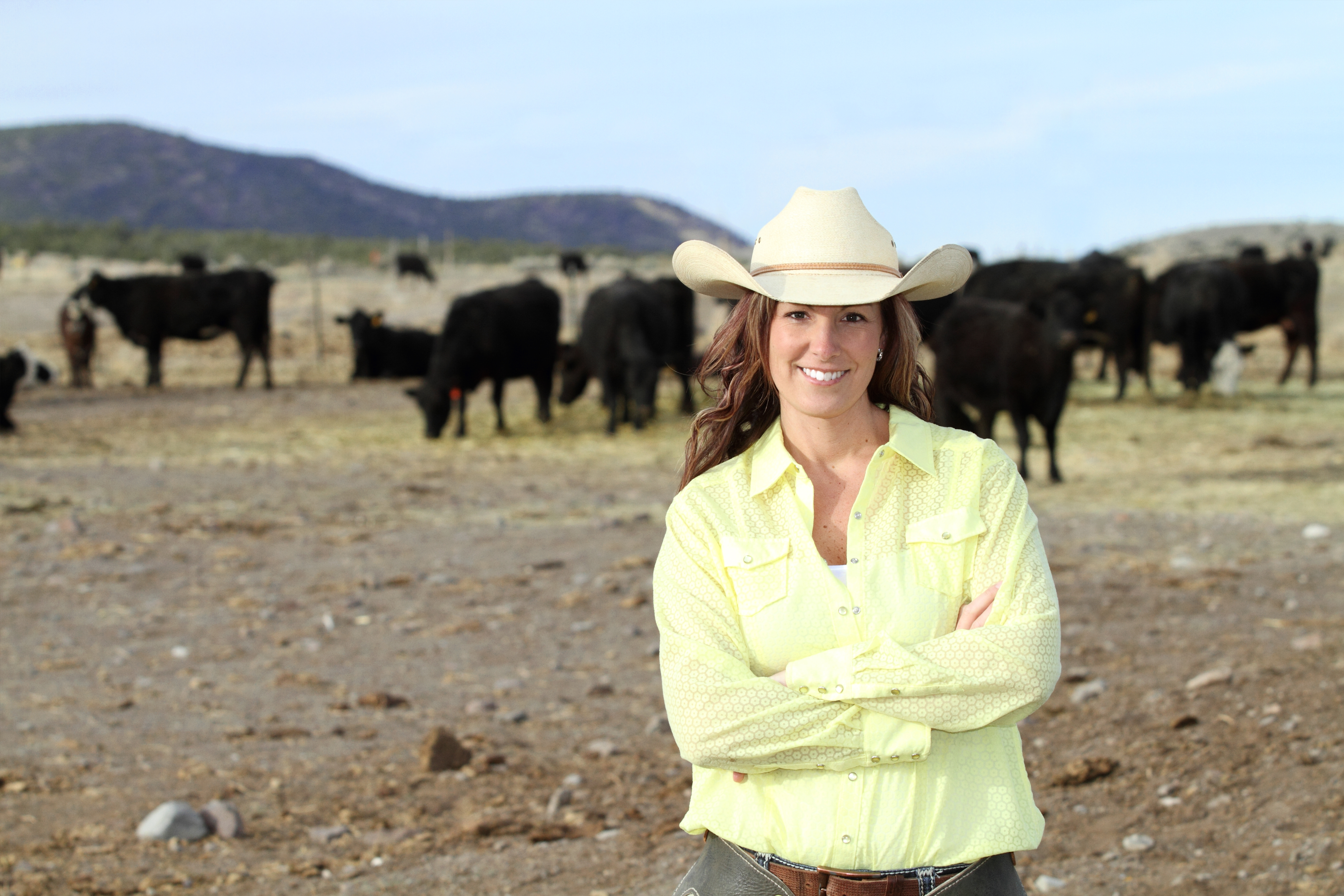 Ranch woman In corral